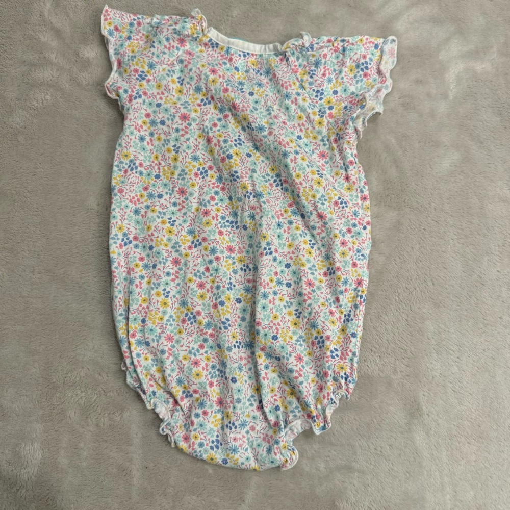 Feather Baby Bubble Romper floral 9-12 months - Picture 4 of 5